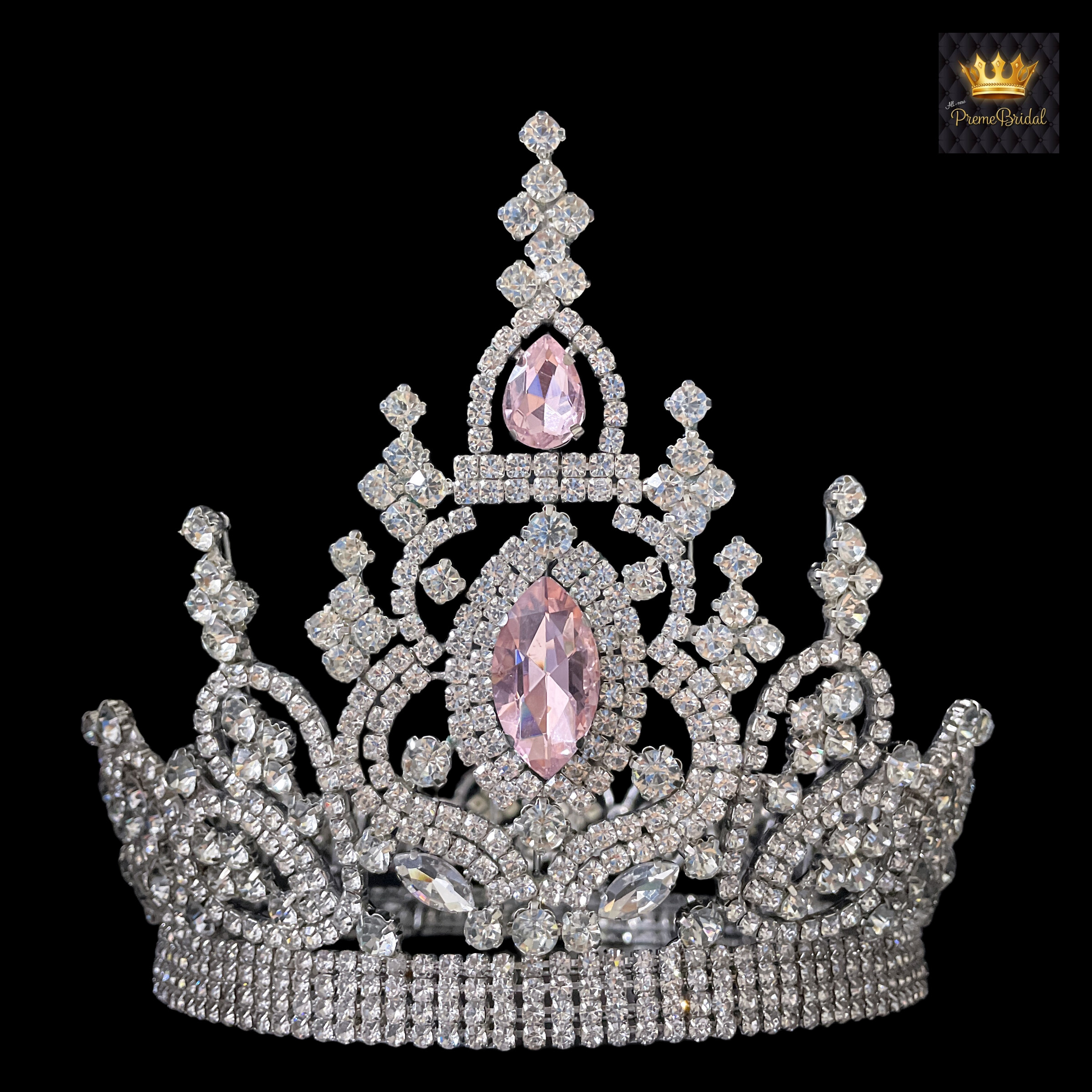 (พร้อมส่งจากไทย) มงกุฏ 107 สีชมพู มงกุฎนางงาม มงกุฎเพชร มงกุฎประกวด สินค้าพร้อมส่ง ไม่ต้องรอนาน งานพรีเมี่ยม