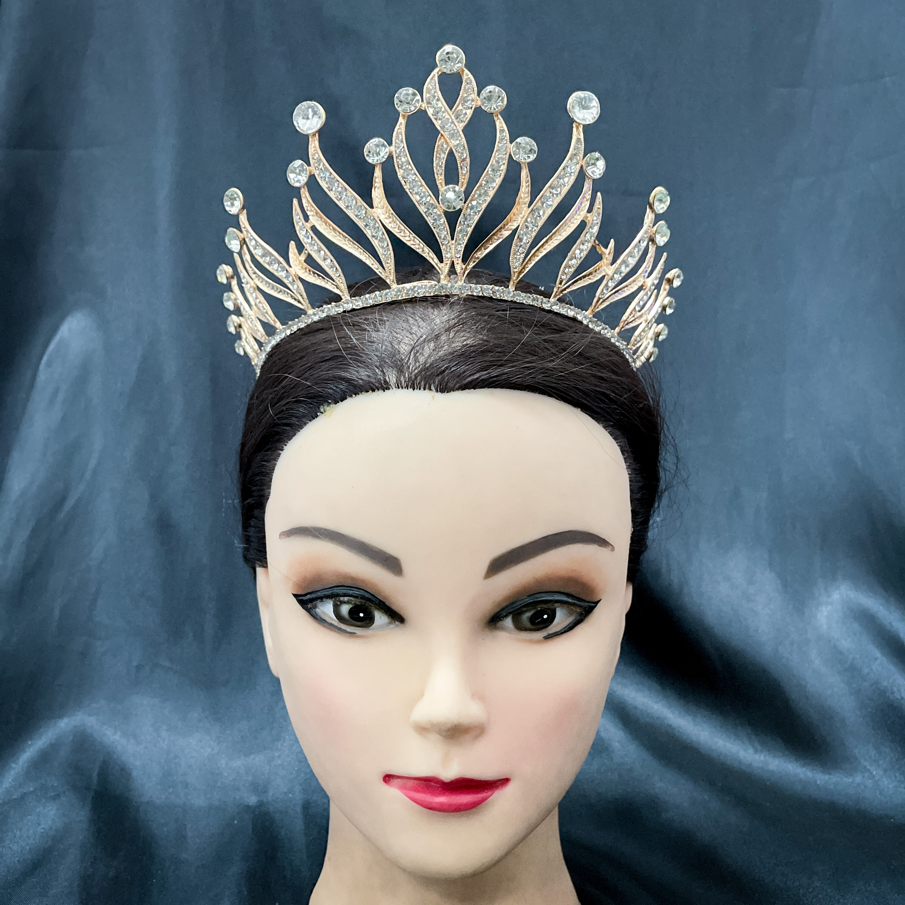 (พร้อมส่ง) เทียร่า 327 สีทอง มงกุฎนางงาม งานสวย ปราณีต QCเพชรทุกเม็ด สินค้าพร้อมส่งจากไทย