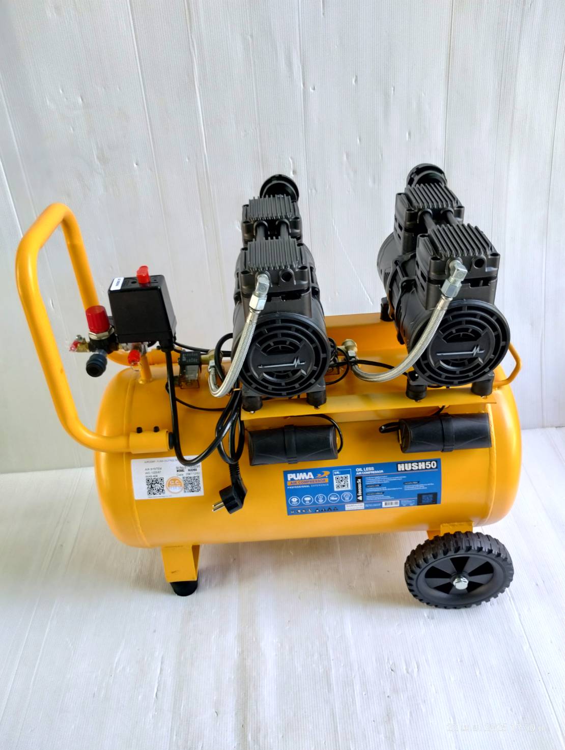 ปั้มลมไร้น้ำมัน50ลิตร HUSH50 PUMA