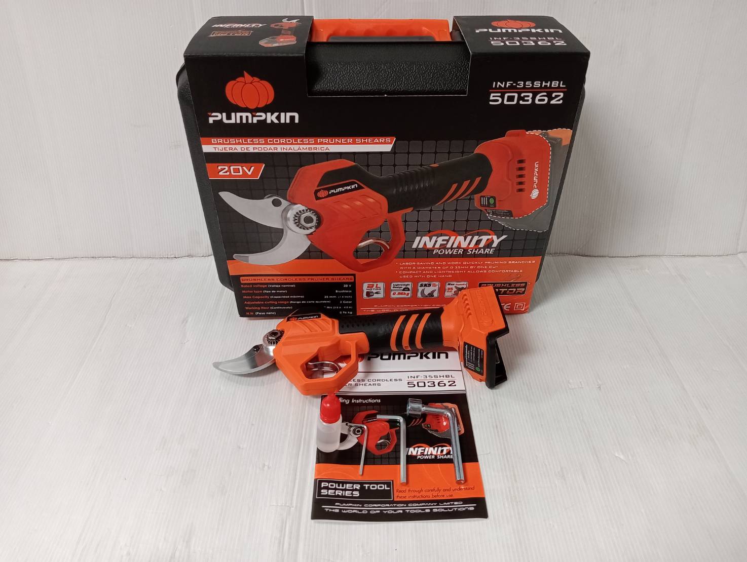 กรรไกรตัดกิ่งไม้20V INF-35SHBL PUMPKIN (ตัวเปล่า) 50362