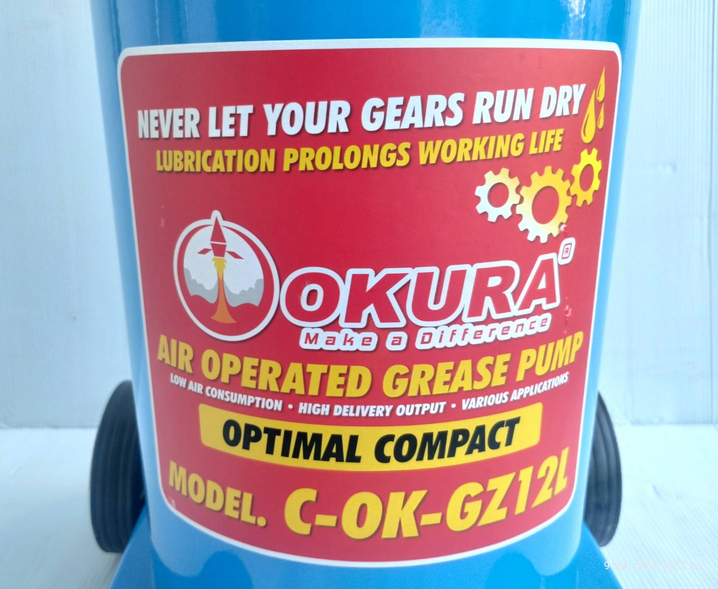 ถังอัดจารบี12ลิตร C-OK-GZ12L OKURA