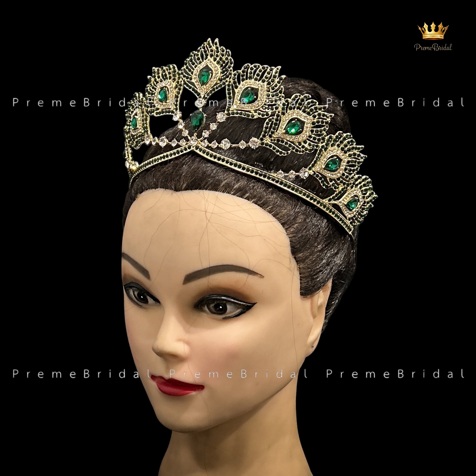 (พร้อมส่ง) เทียร่า 445 มงกุฎครึ่งหัว รูปขนนกฟีนิกซ์ สวย ปราณีต QCเพชรทุกเม็ด สินค้าพร้อมส่งจากไทย