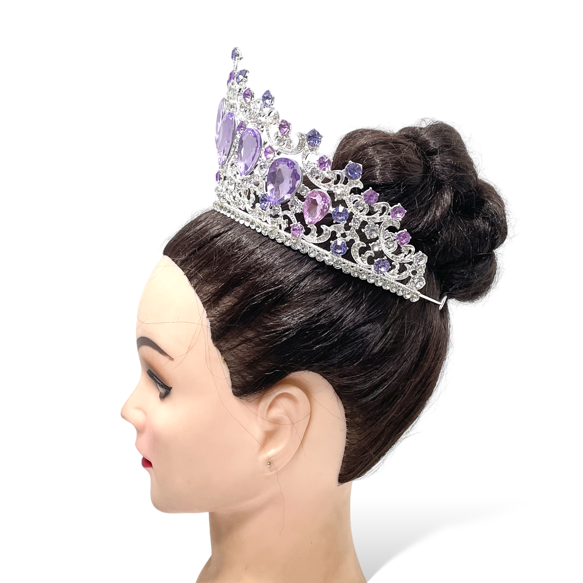 (พร้อมส่ง) เทียร่า 378 สีม่วง งานสวย ปราณีต QCเพชรทุกเม็ด สินค้าพร้อมส่งจากไทย