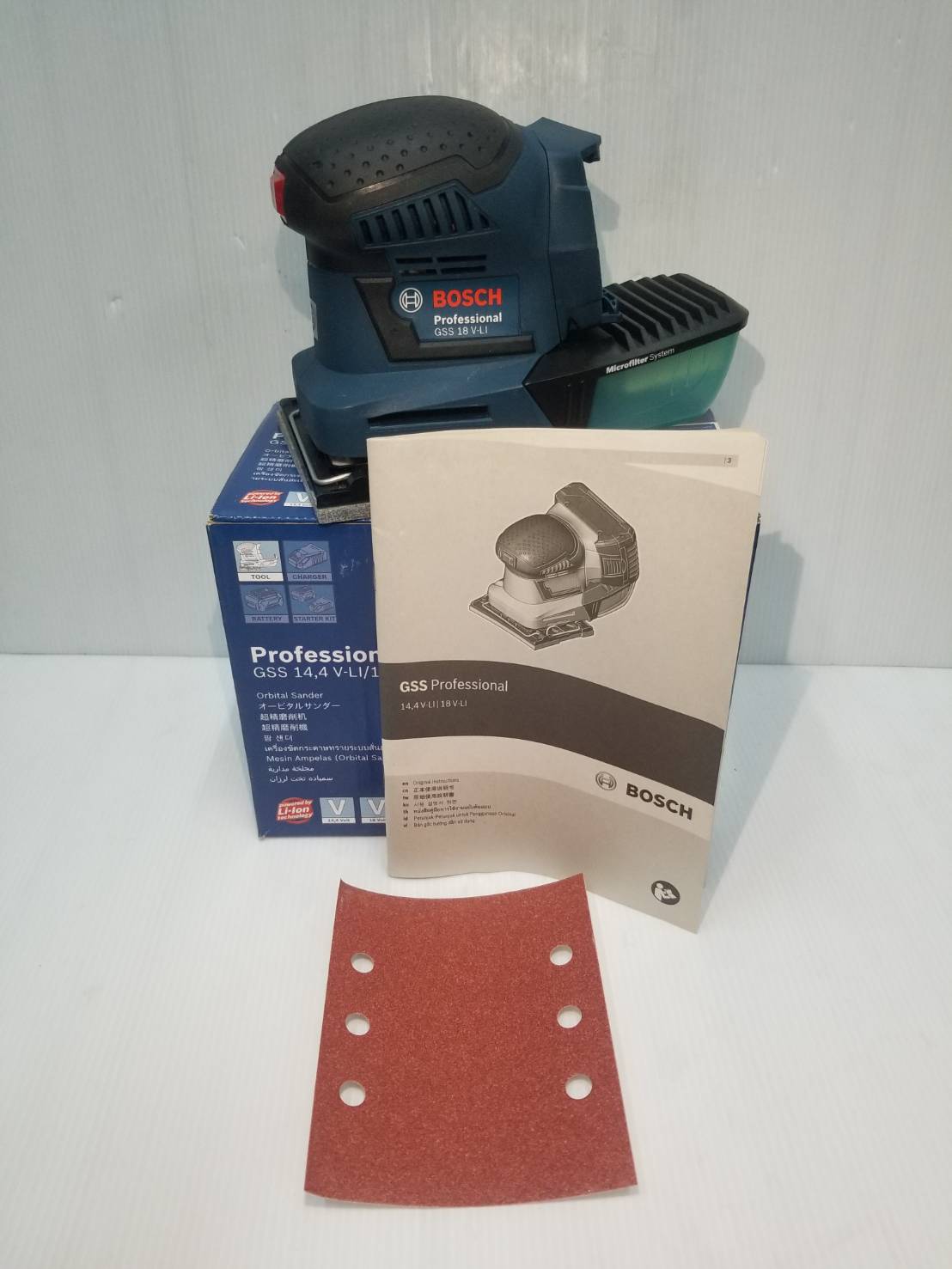 เครื่องขัดกระดาษทรายไร้สาย GSS18V-LI BOSCH Solo