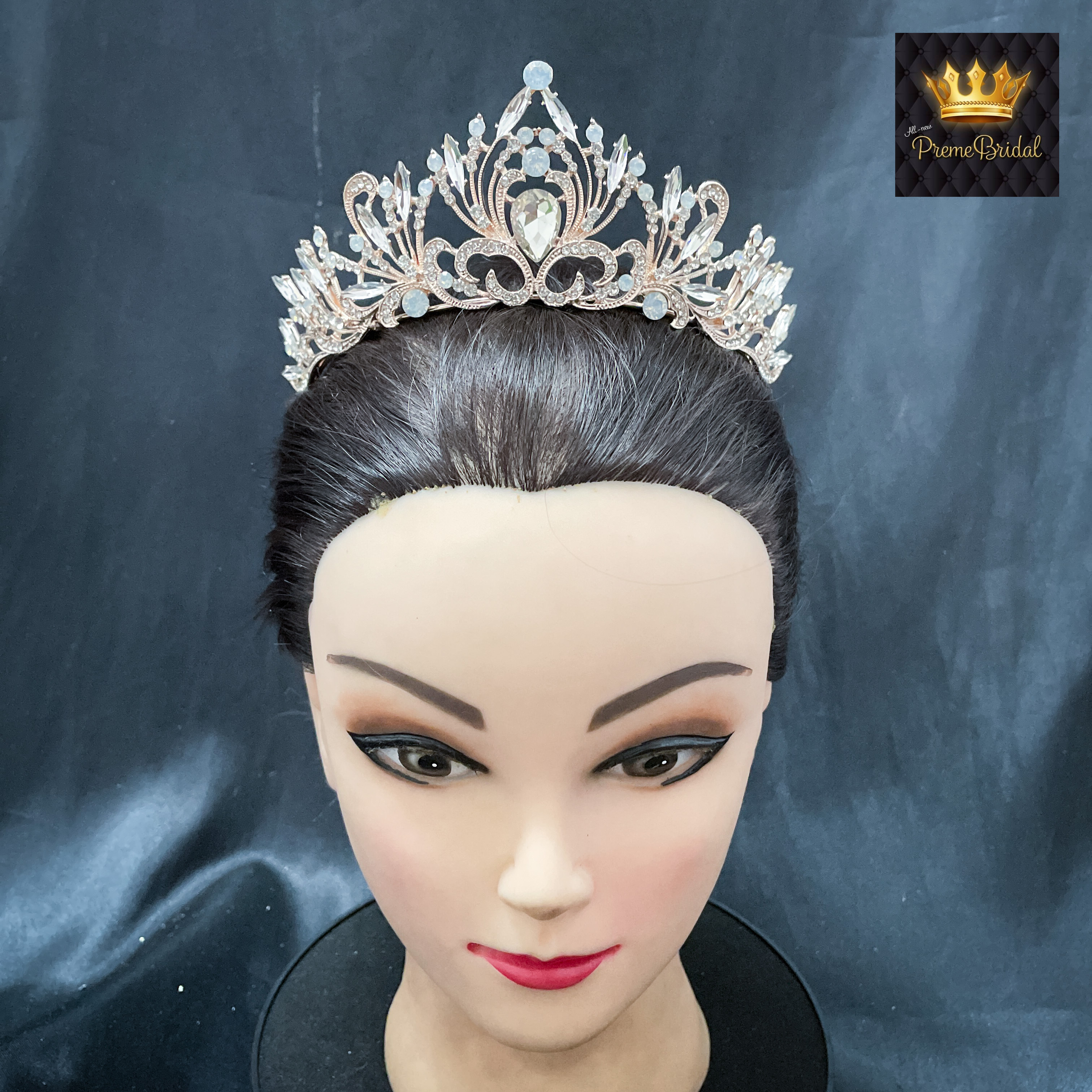 (พร้อมส่ง) เทียร่า 331 สีโรสโกลด์ มงกุฎนางงาม งานสวย ปราณีต QCเพชรทุกเม็ด สินค้าพร้อมส่งจากไทย