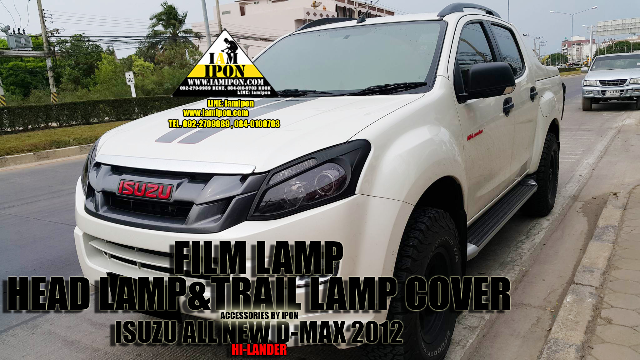 HEAD LAMP COVER ALL NEW D-MAX 2012 UP FLATBLACK ครอบไฟหน้าดำด้าน ALL NEW DMAX 2012 up