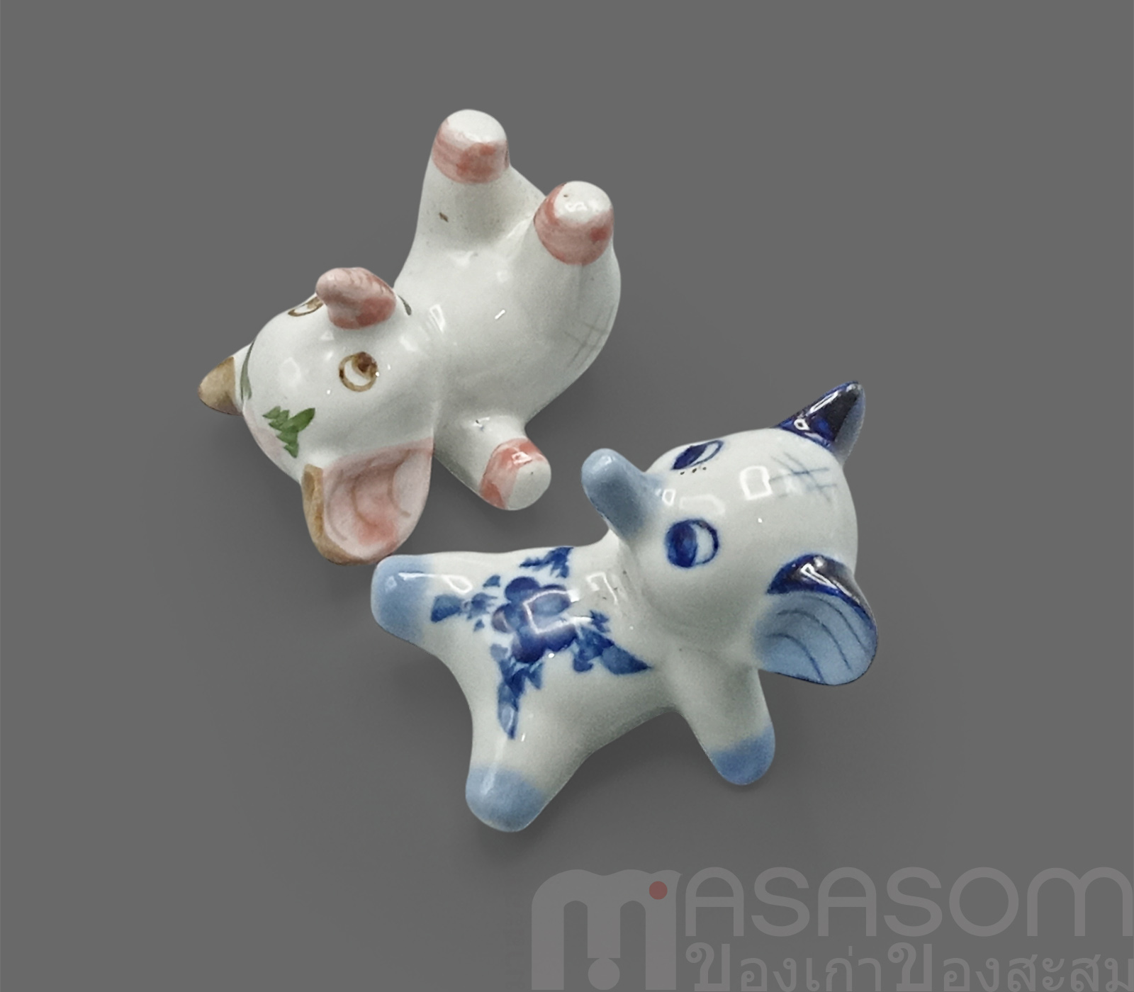 ช้างน้อยนั่งนอนเซรามิค