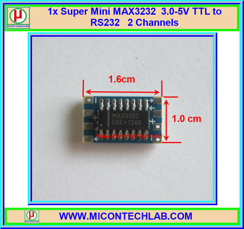 1x แผงวงจรมินิ MAX3232 3.0-5V แปลง TTL เป็น RS232