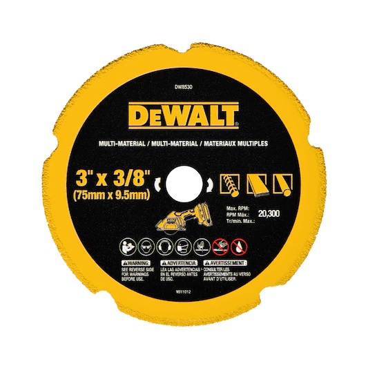 DEWALT ใบตัดซีเมนต์บอร์ด 3 นิ้ว (DCS438) DW8530 (1ใบ)