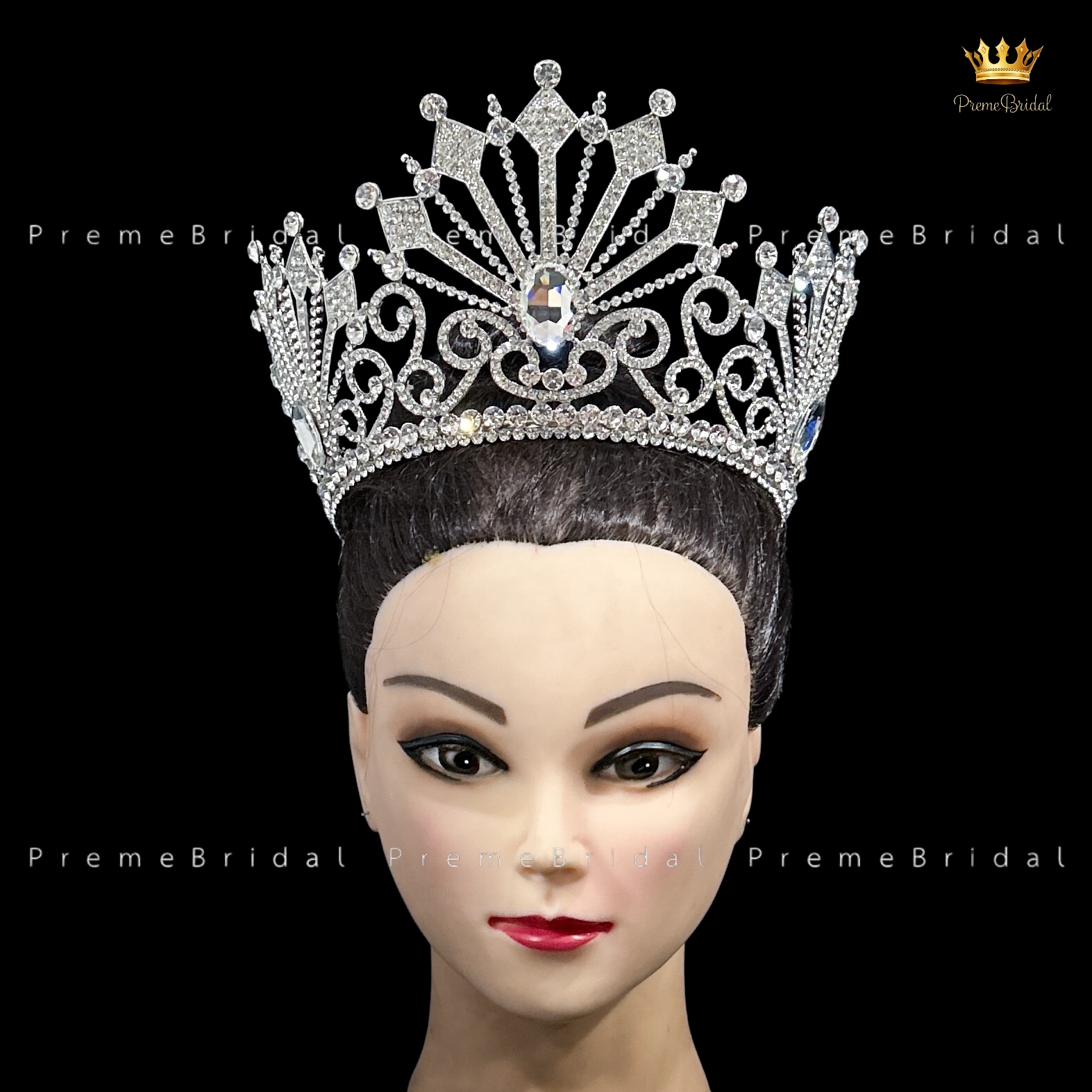 (พร้อมส่งจากไทย) มงกุฏ 139 ขนาดใหญ่ไซส์นางงาม งานสวย งานโลหะฐานกลมปรับขนาดได้ ส่งด่วน ส่งจาก จ.อุบลราชธานี