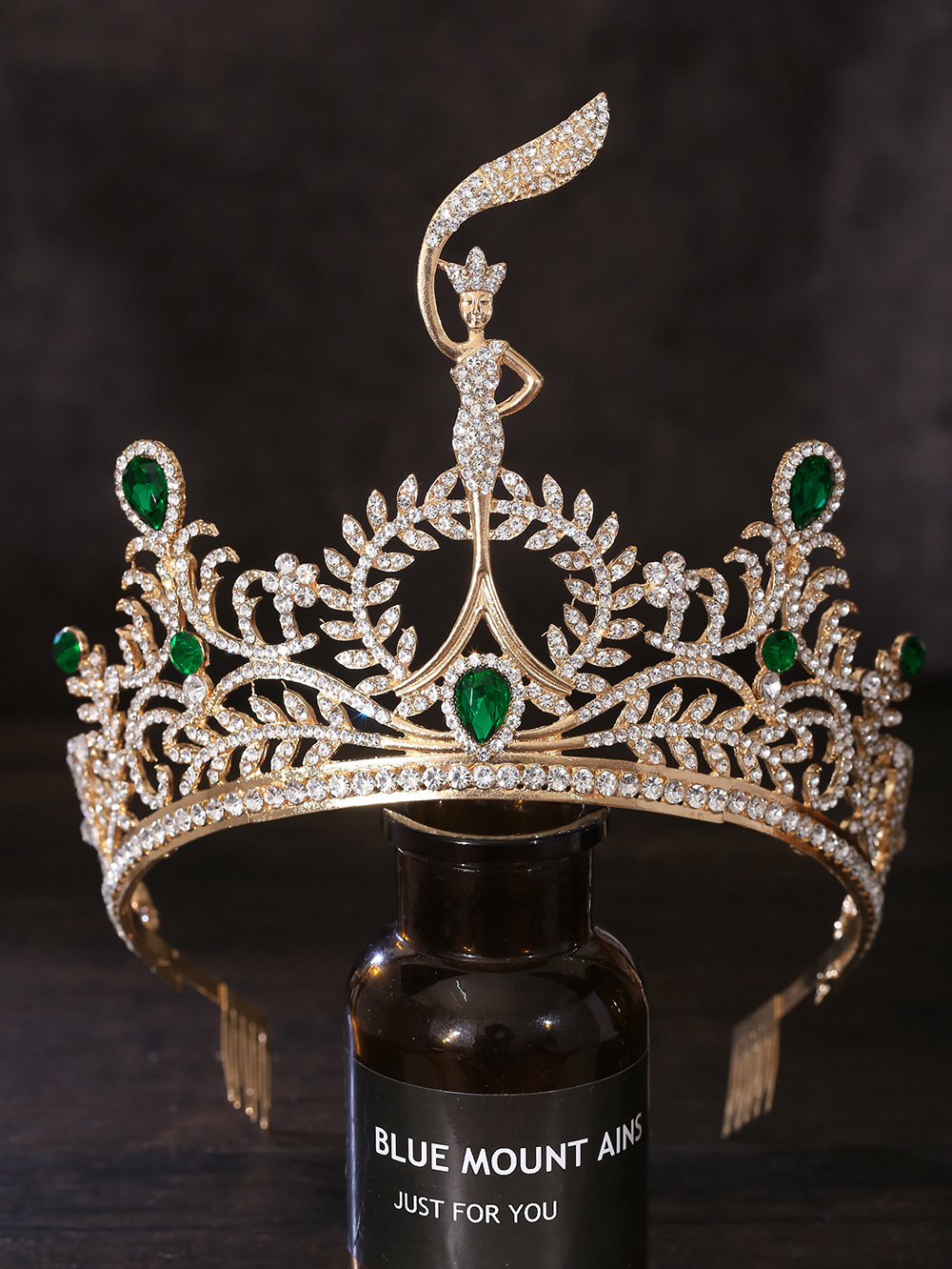 (พร้อมส่ง) เทียร่า 426 มงกุฎเพชรมิสแกรนด์ ครึ่งหัว งานสวย ปราณีต QCเพชรทุกเม็ด สินค้าพร้อมส่งจากไทย