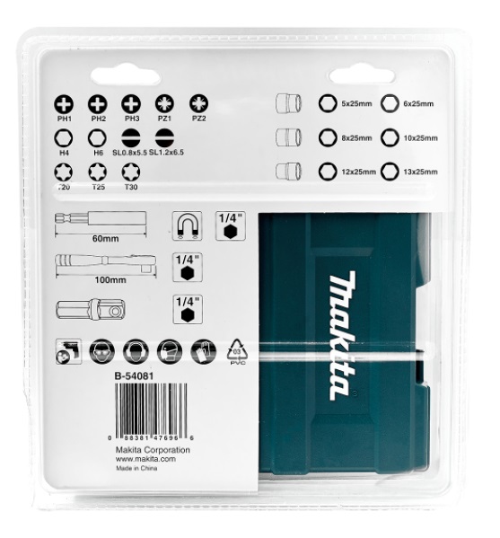 ชุดบล็อกมินิ21ตัวชุด B-54081 MAKITA