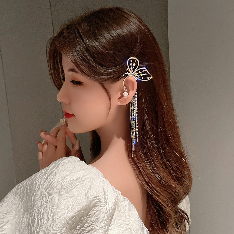 (พร้อมส่ง) Ear Cuff 021 จอนหูผีเสื้อ ใส่ข้าง"ซ้าย" งานสวย เพชรวาว สินค้าคุณภาพ ส่งจากไทย คุยง่าย ส่งเร็ว