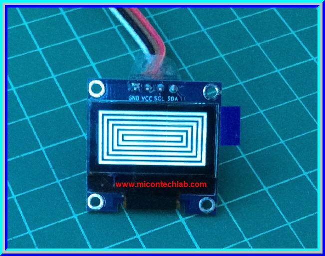 1x จอ OLED LCD 128x64 สีน้ำเงิน ขนาด 0.96" แบบ I2C