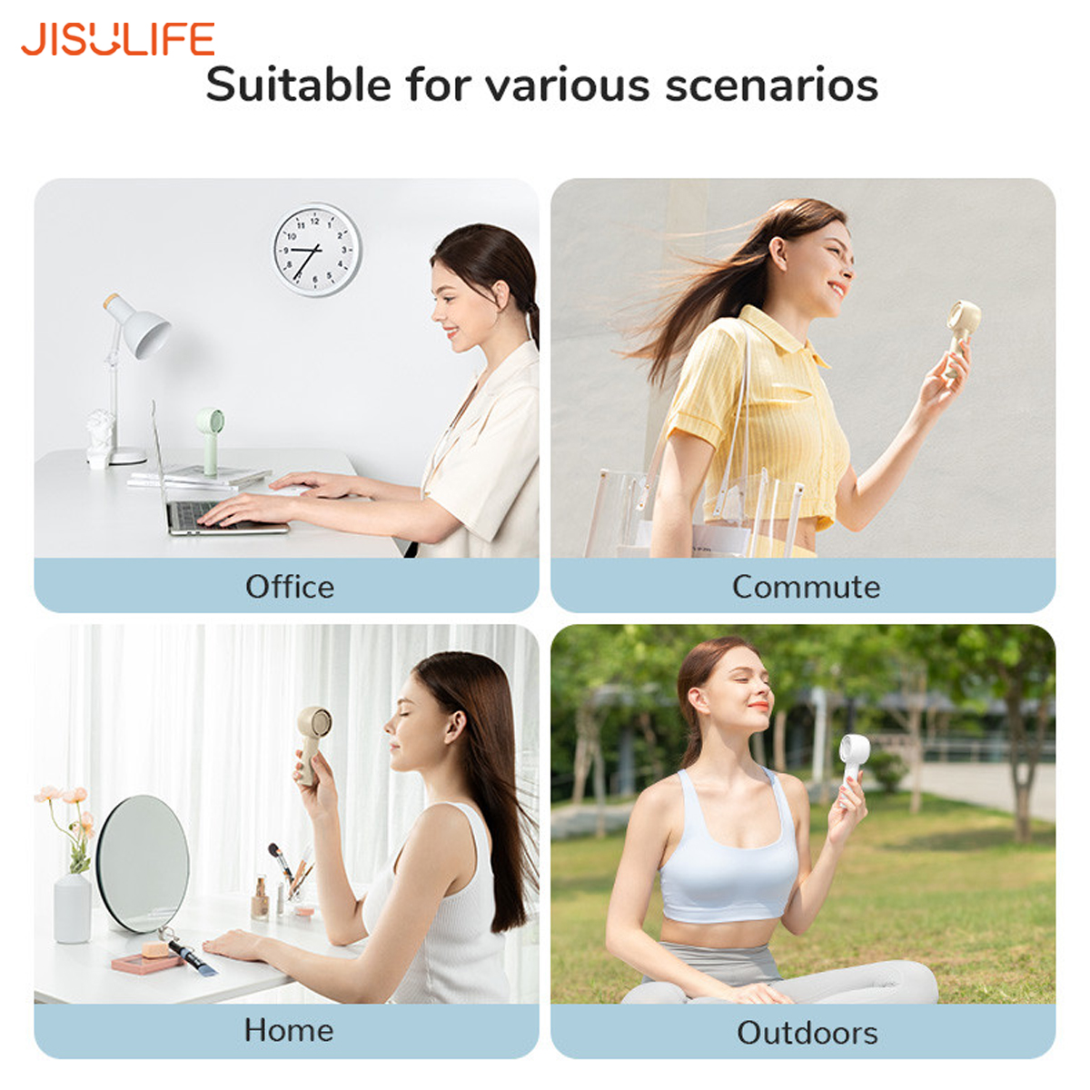 Jisulife FA42 Mini Turbo Fan พัดลมมือถือพกพา Super-mini turbo fan (รับประกัน6 เดือน)