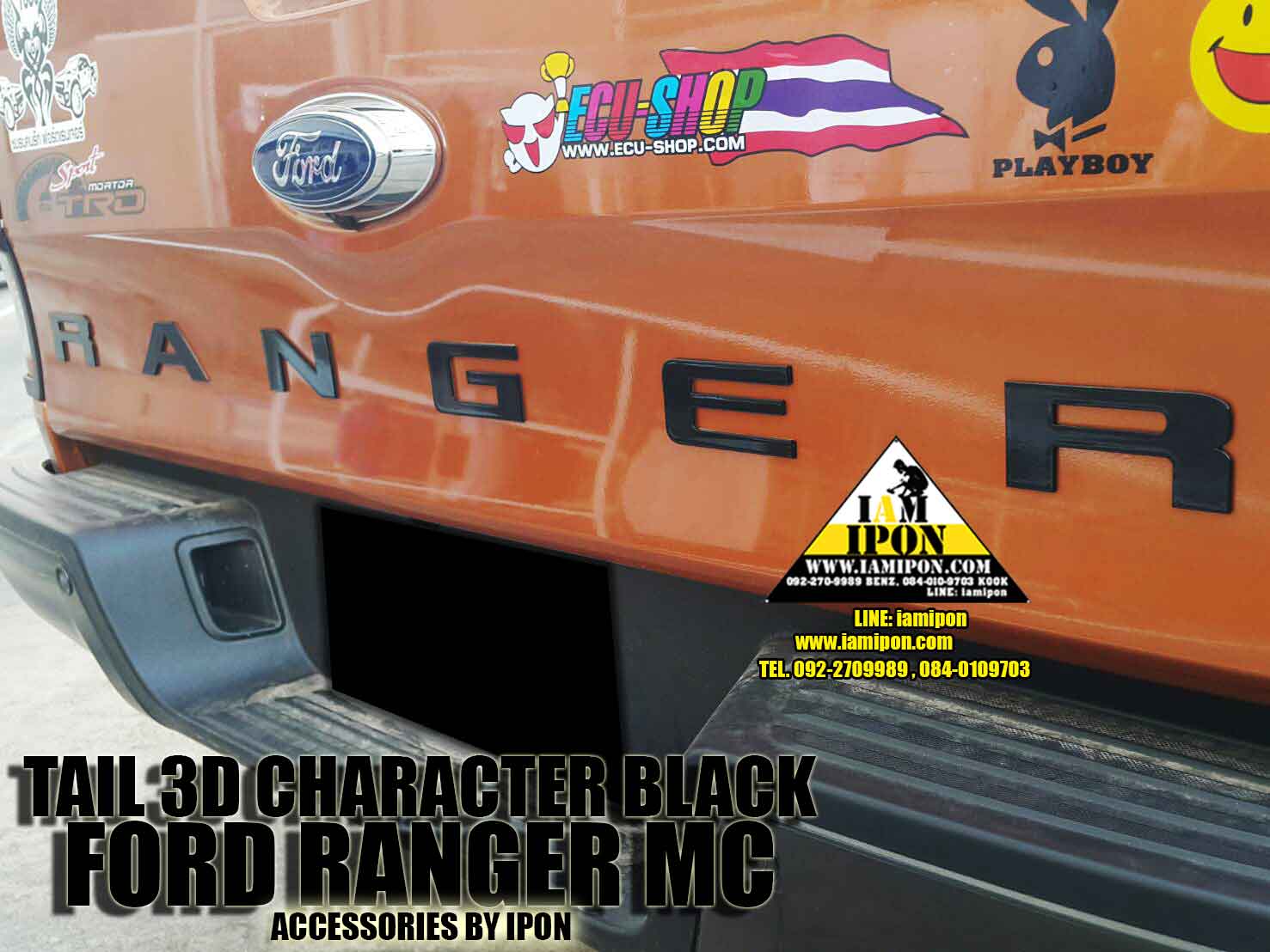 TAIL 3D CHARACTER FORD RANGER MC ตัวหนังสือฝาท้ายฟอร์ดเรนเจอร์