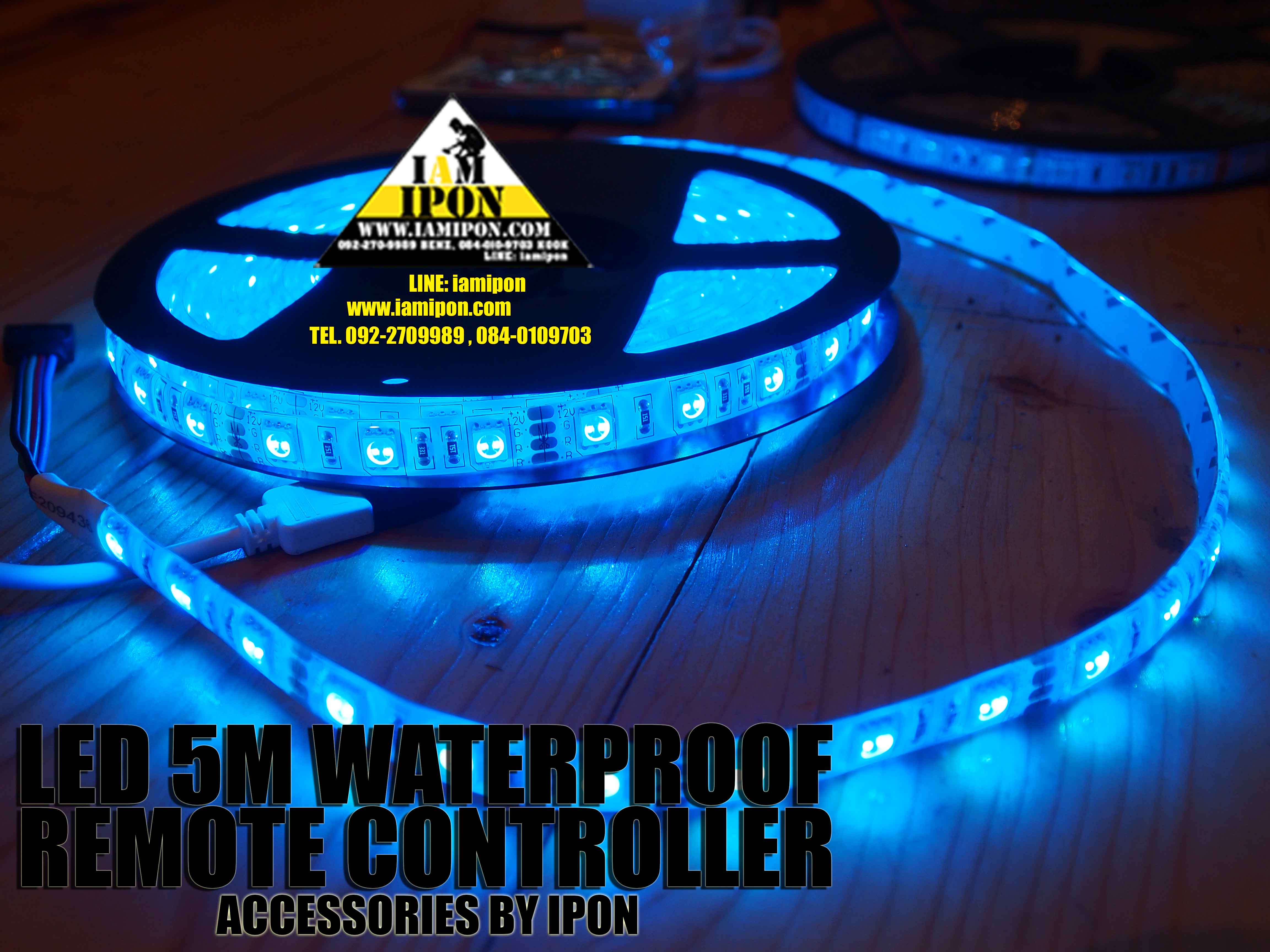 LED 5M WATERPROOF REMOTE CONTROLLER ไฟเส้น 5M กันน้ำ ปรับสีได้ 16 เฉด 5 step