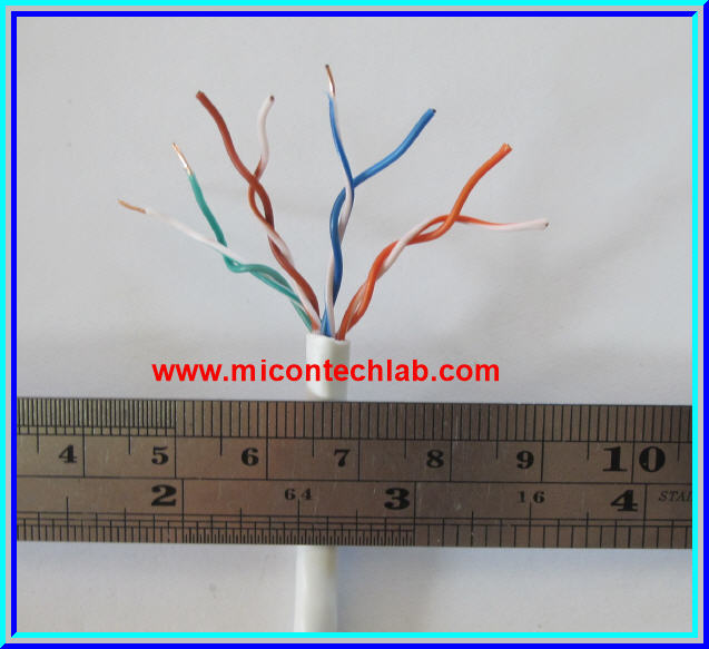 1x สาย LAN 8 เส้นใน ยาว 1 เมตรต่อเซต CAT-5 AWG24 LAN Internet