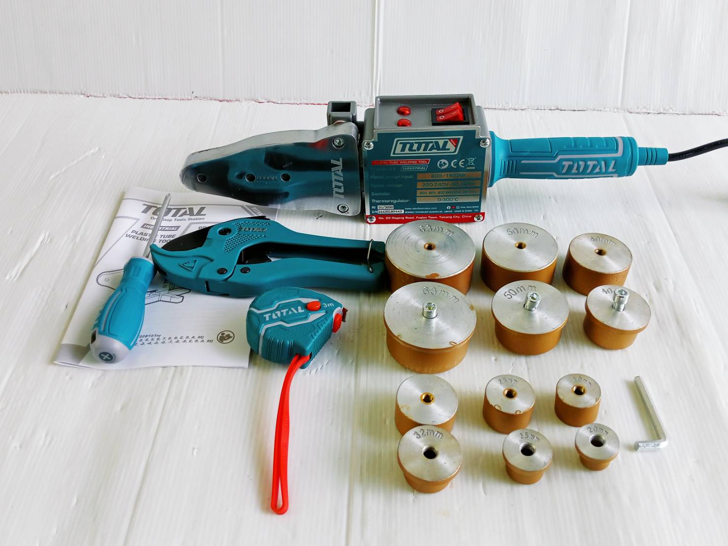 เครื่องเชื่อมท่อ PP-R TT328151 TOTAL 20-63มม.