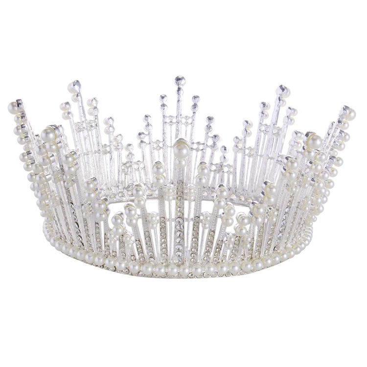 (พร้อมส่ง) มงกุฎ 037 สีเงิน มงกุฎนางงาม มงกุฎประกวด งานสวย งานคุณภาพ