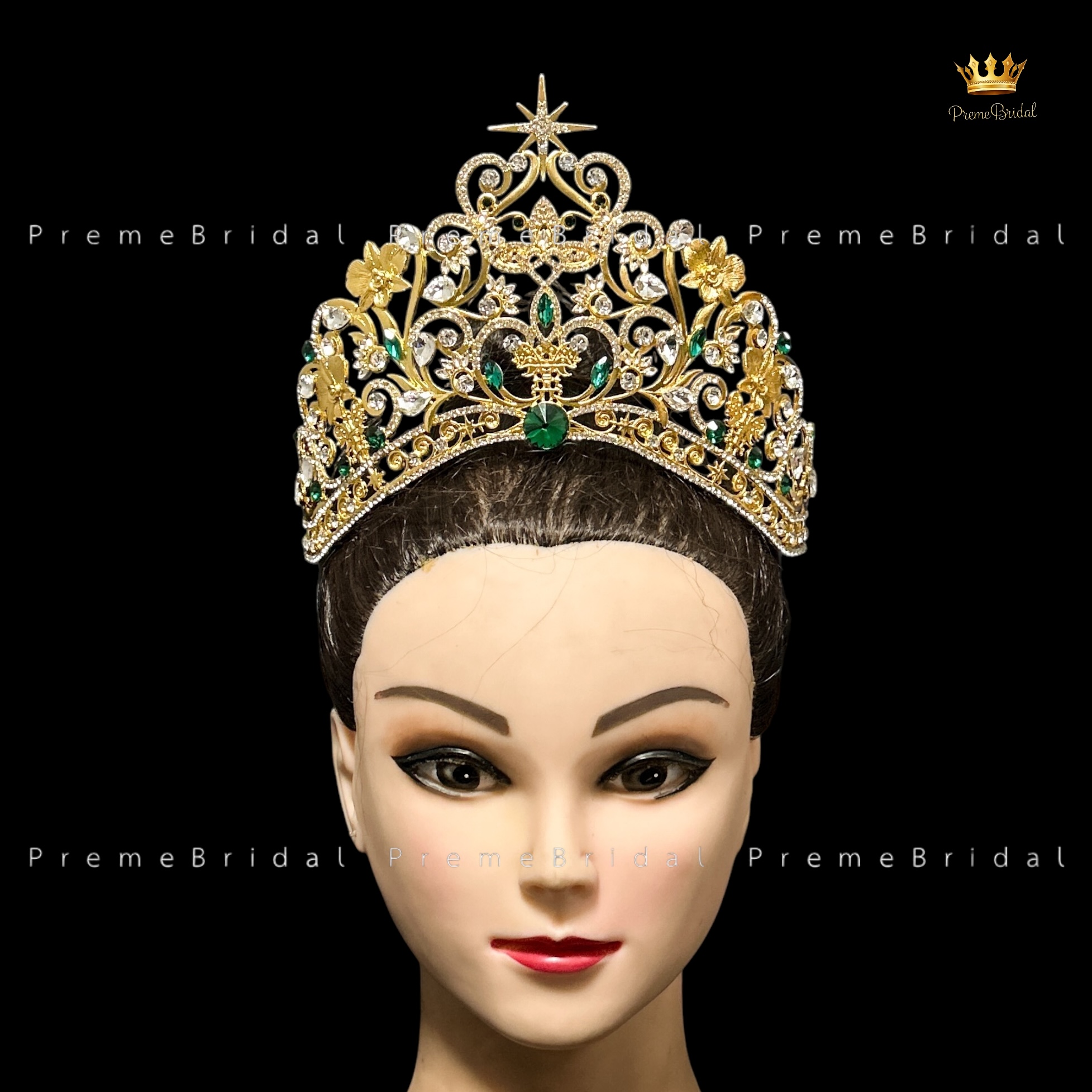 (พร้อมส่งจากไทย) มงกุฏ 133 ขนาดใหญ่ไซส์นางงาม งานสวย รุ่นฐานกลมปรับขนาดได้ ส่งจาก จ.อุบลราชธานี