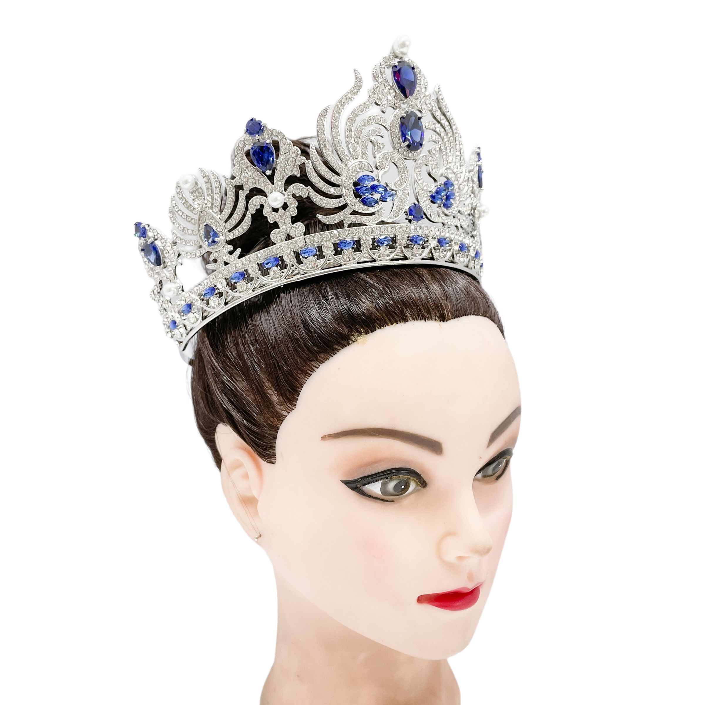 (พร้อมส่งจากไทย) มงกุฏ 093 สีน้ำเงิน มงกุฎนางงาม มงกุฎเพชร มงกุฎประกวด สินค้าพร้อมส่ง ไม่ต้องรอนาน งานพรีเมี่ยม