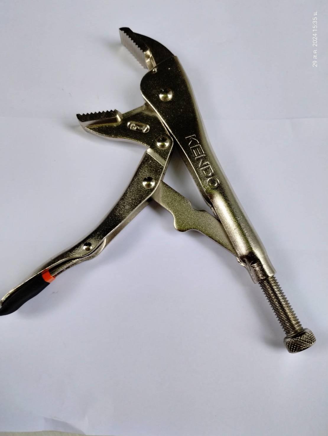 KENDO KD-11610 คีมล็อคปากตรง 250mm. 10" เกรด Cr-V แท้