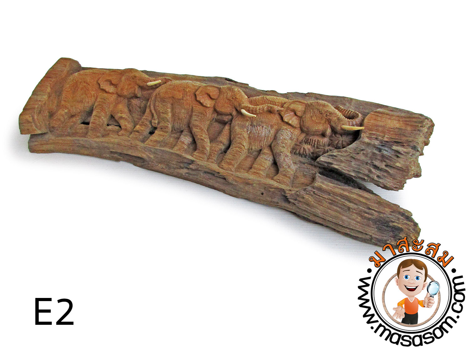 ช้างไม้สักแกะสลัก