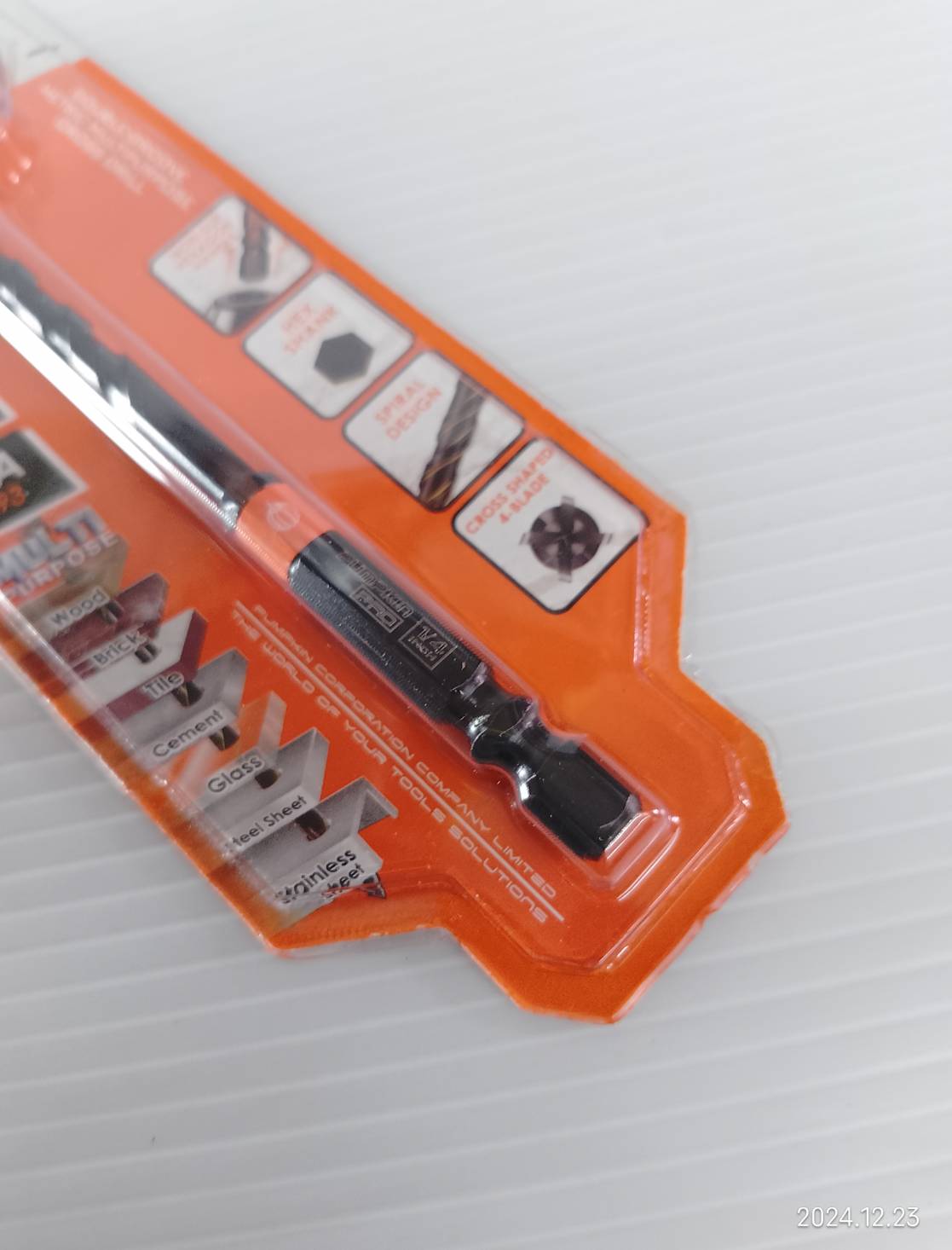 ดอกสว่านเจาะอเนกประสงค์หัวคาร์ไบด์ เจาะกระจก / ปูน / กระเบื้อง 1/4" PUMPKIN PRO-MD14IN