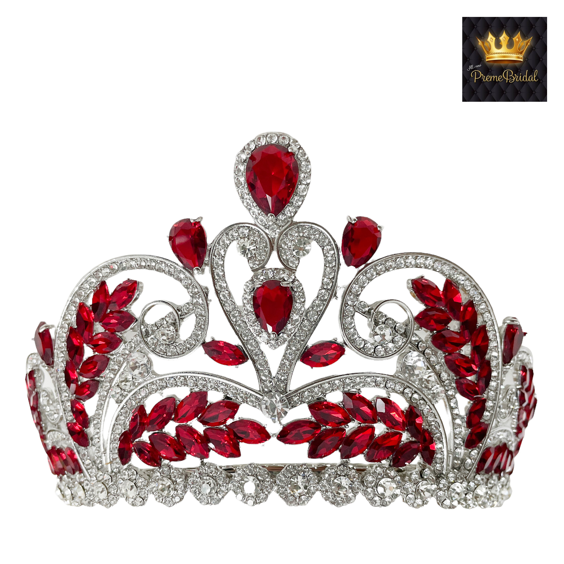 (พร้อมส่ง) มงกุฏ 087 สีแดง มงกุฎนางงาม มงกุฎเพชร มงกุฎประกวด สินค้าพร้อมส่ง ไม่ต้องรอนาน งานพรีเมี่ยม