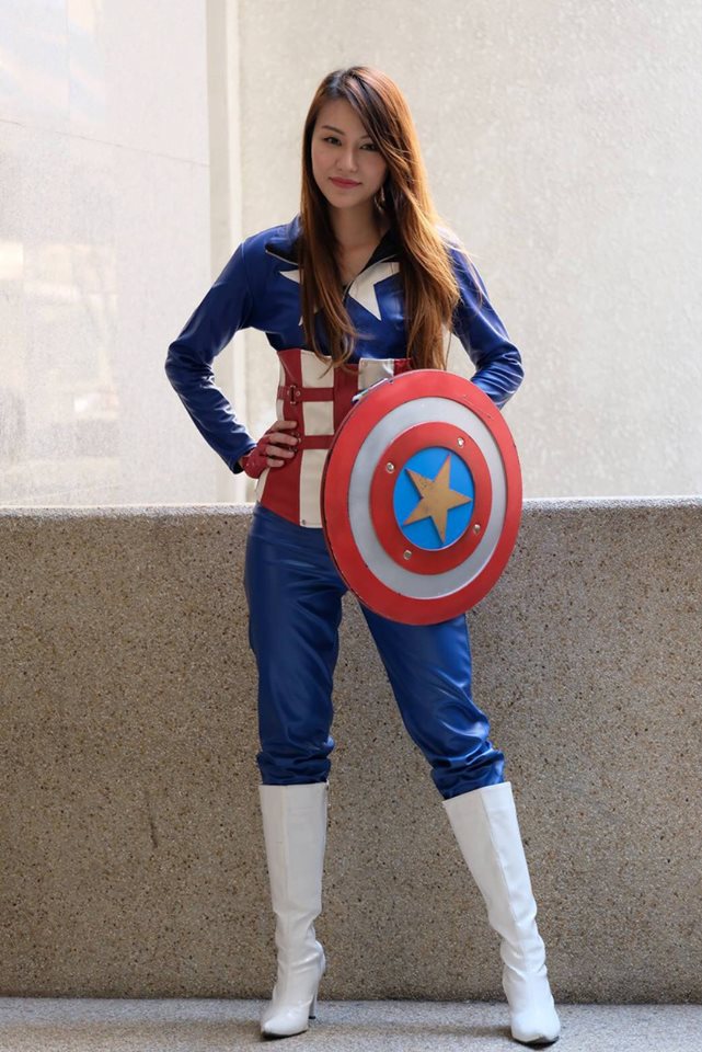 ชุดกัปตันอเมริกาหญิง แบบกางเกง รุ่นใหม่ 2025