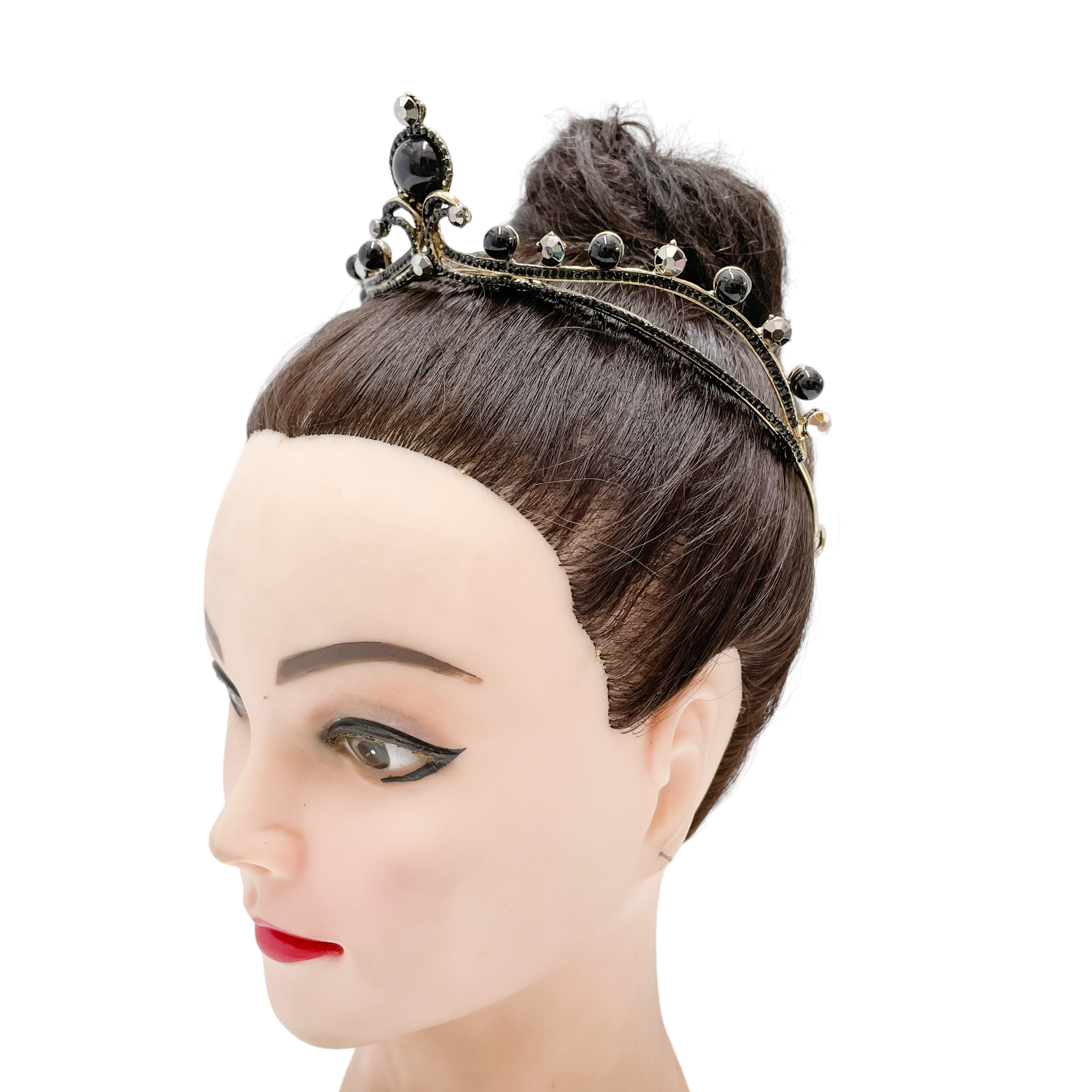 (พร้อมส่ง) มงกุฎสีดำ 313 เทียร่าเจ้าสาว งานสวย ปราณีต QCเพชรทุกเม็ด สินค้าพร้อมส่งจากไทย