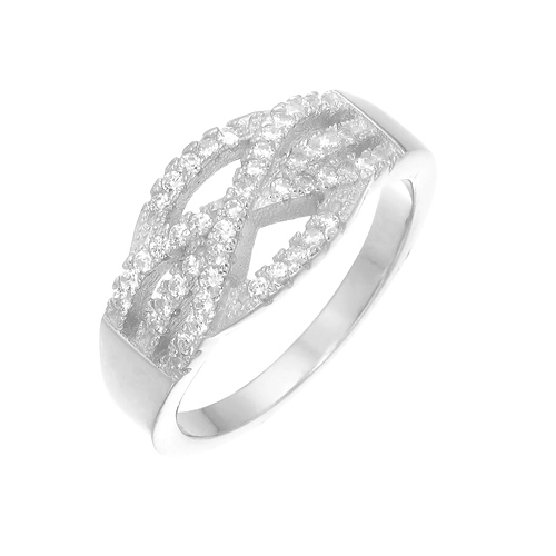 แหวนเงินแท้925เพรชประดับเพรชแท้สวิส เกรดดี น้ำใส