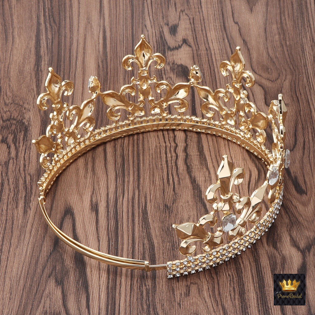 (พร้อมส่ง) มงกุฏผู้ชาย 060 พลอยสีขาว ตัวเรือนสีทอง มงกุฎผู้ชาย มงกุฎเจ้าชาย งานสวย ปราณีต QCเพชรทุกเม็ด สินค้าพร้อมส่งจากไทย