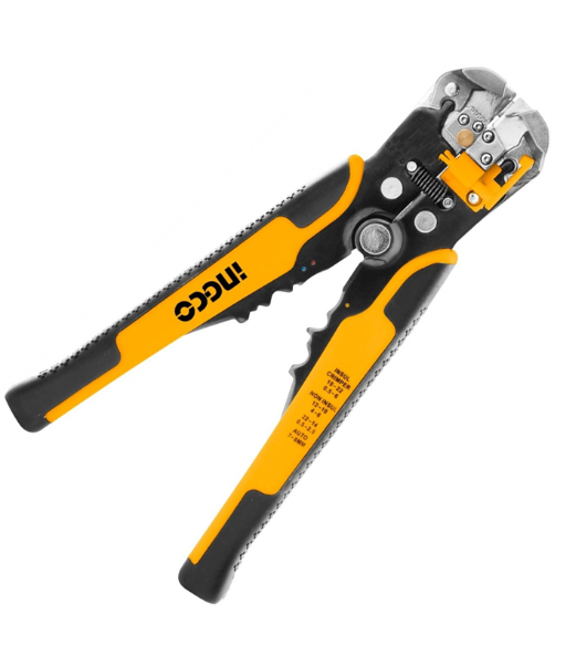 คีมปอกสายไฟอัตโนมัติ 3 in 1 อิงโก (INGCO) รุ่น HWSP102418 สามารถปอกสายไฟ ตัดสายไฟ และย้ำหัวสายไฟ