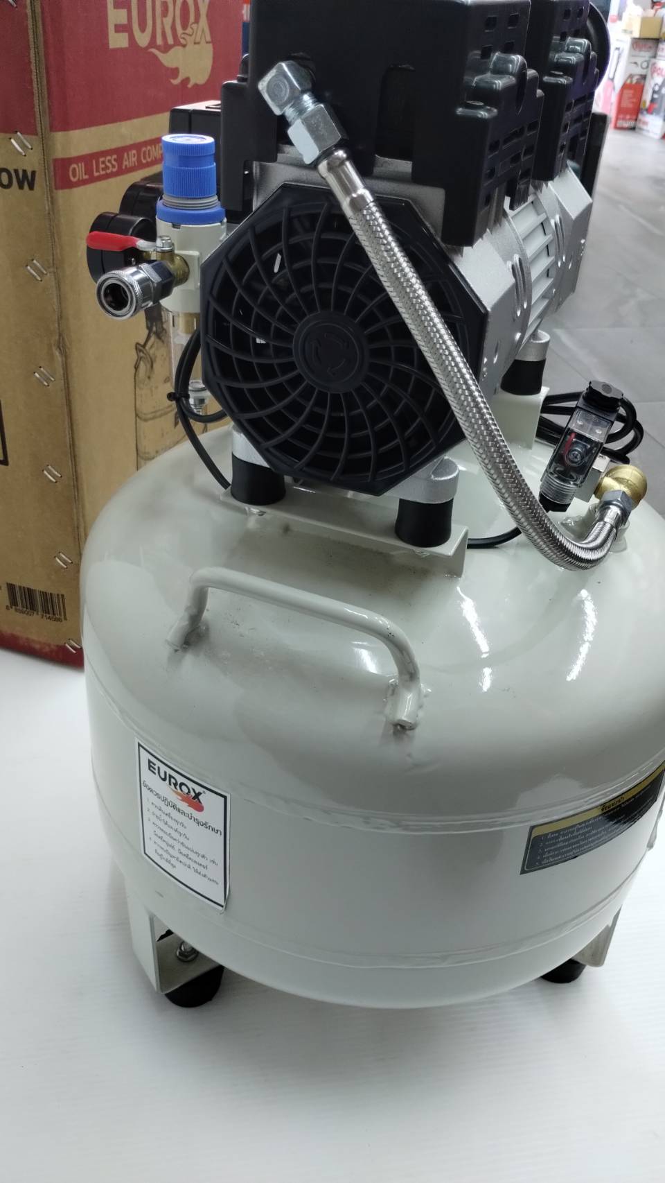 ปั้มลม35ลิตร OS35L EUROX ทรงตั้งประหยัดพื้นที่