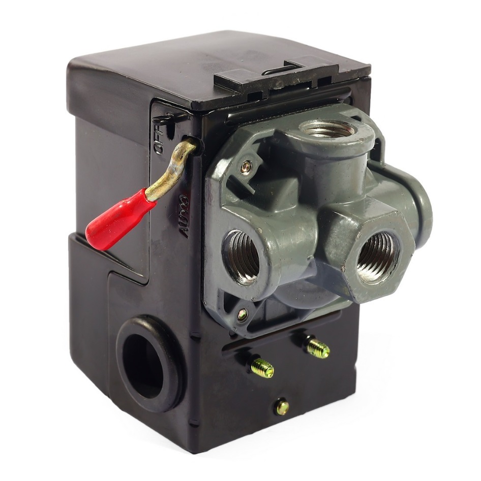 POLO สวิตช์ควบคุมแรงดัน ระบบลม (4 WAY) รุ่น PC-6-4 ช่วงแรงดัน 20-175 PSI ใช้งานสำหรับปั๊มลม (โปโล)