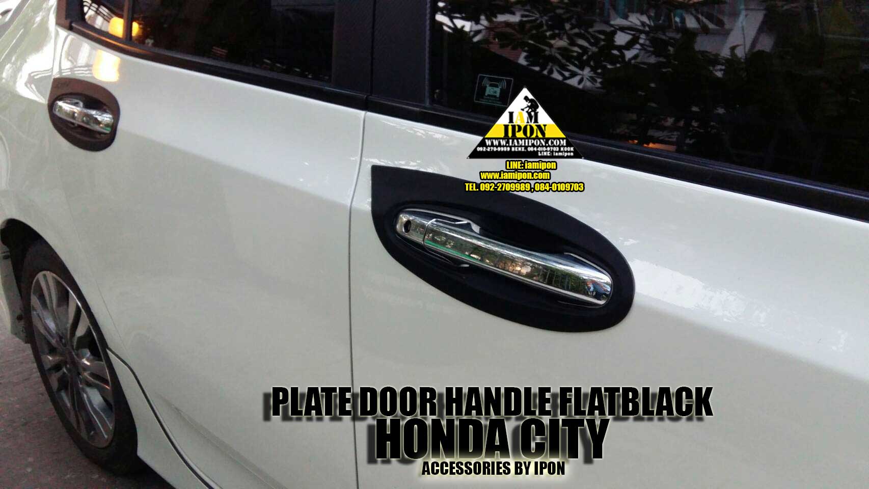 PLATE DOOR HANDLE HONDA CITY 2008-2012 FLATBLACK เบ้ารองมือเปิดดำด้านฮอนด้าซิตี้ 2008-2012