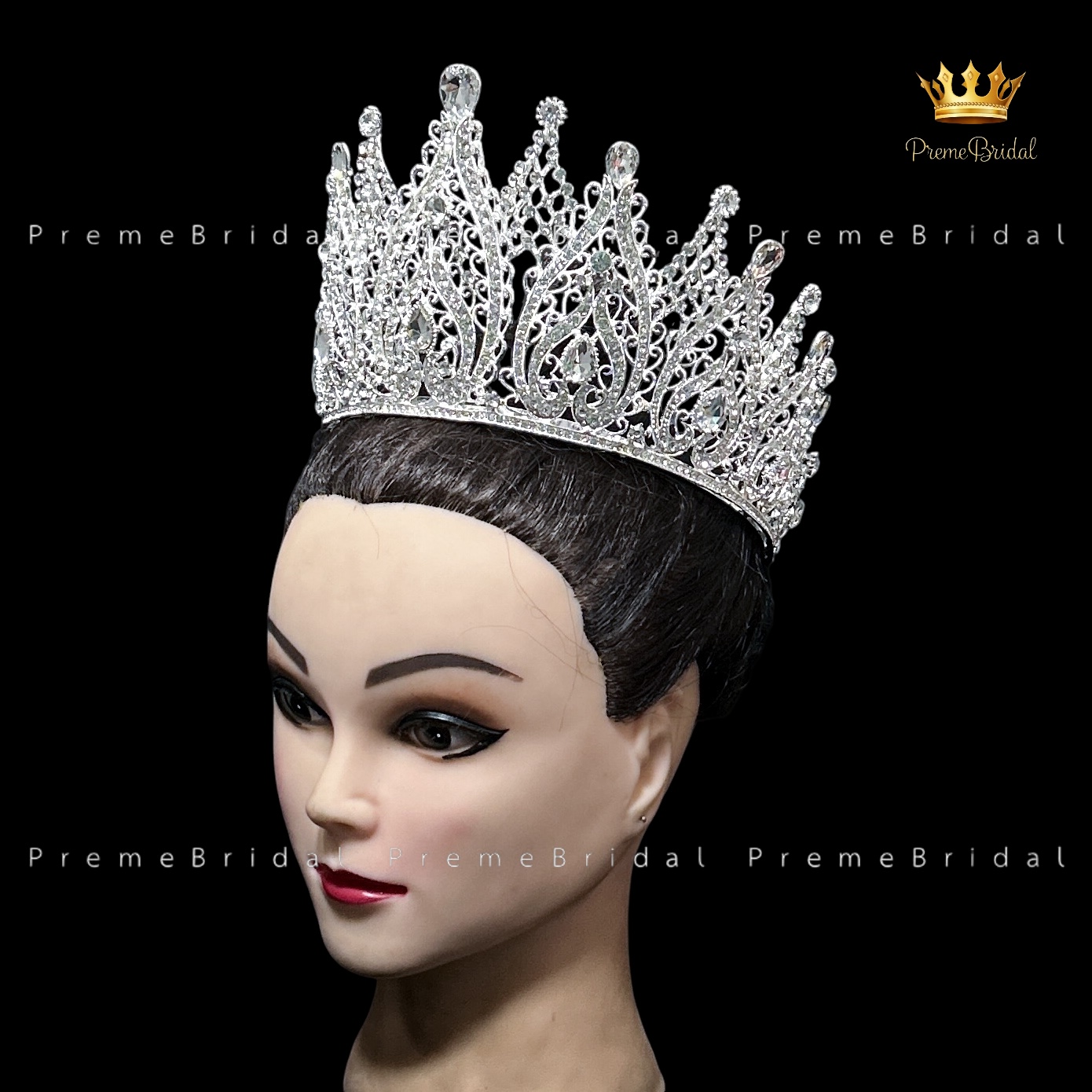 (พร้อมส่งจากไทย) มงกุฏ 130 ขนาดใหญ่ไซส์นางงาม งานสวย รุ่นฐานกลม ส่งด่วน ส่งจาก จ.อุบลราชธานี