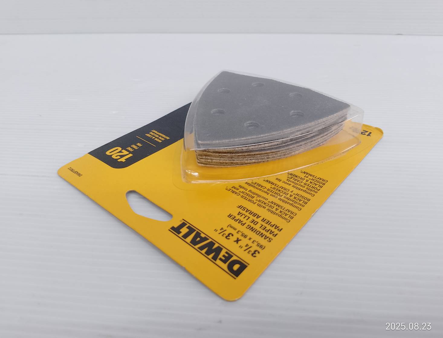 กระดาษทราย3เหลี่ยม 12 ชิ้น DEWALT DWASPTRI12