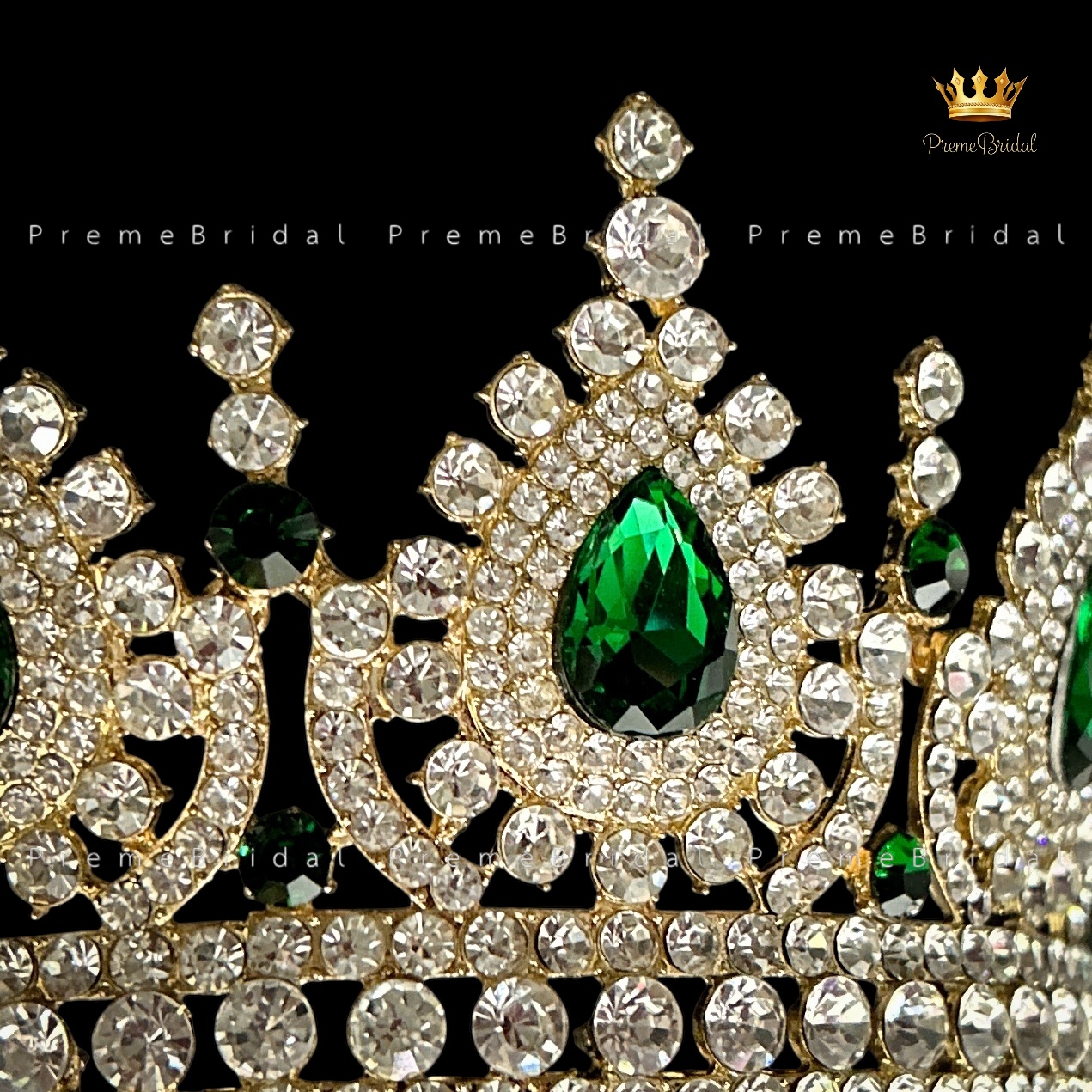 (พร้อมส่ง) เทียร่า 454 สีเขียว มงกุฎเด็ก ครึ่งหัว งานสวย ปราณีต QCเพชรทุกเม็ด สินค้าพร้อมส่งจากไทย ไม่ต้องรอจีน
