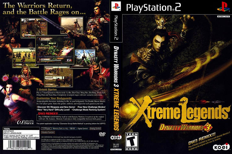 DYNASTY WARRIORS 3 XTREME LEGENDS [US : DVD5 1 Disc]