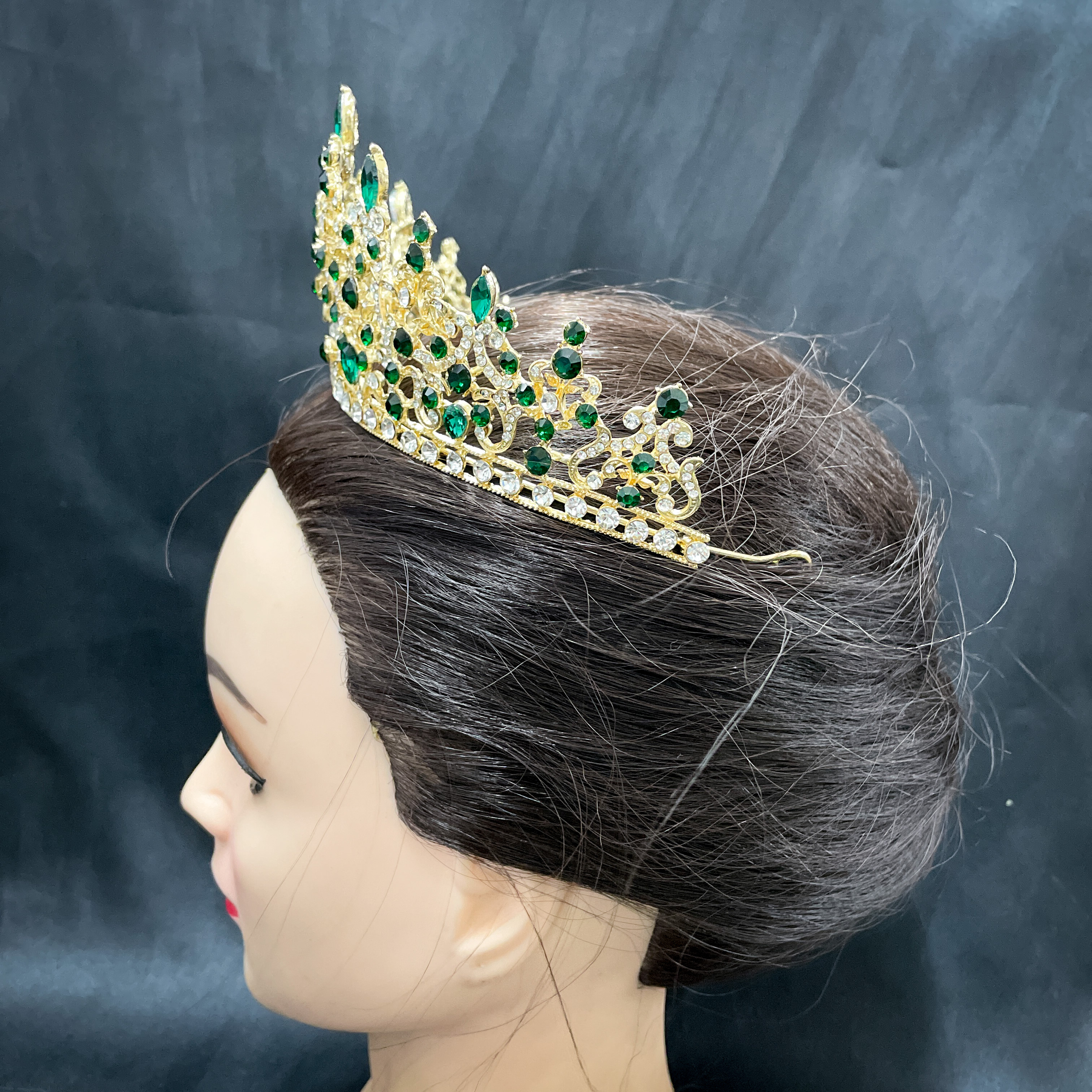 (พร้อมส่ง) เทียร่า 340 สีเขียว งานสวย ปราณีต QCเพชรทุกเม็ด สินค้าพร้อมส่งจากไทย