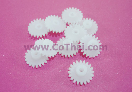 เฟือง พลาสติก สีขาว 20T2A v0.5 4.5(1.5)x11x1.95