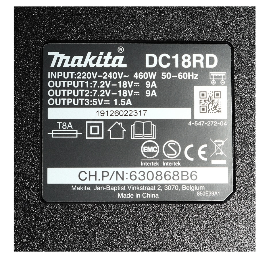 ชุดBL1850BX4+DC18RD+MAKPAC MAKITA MKP3PT184
