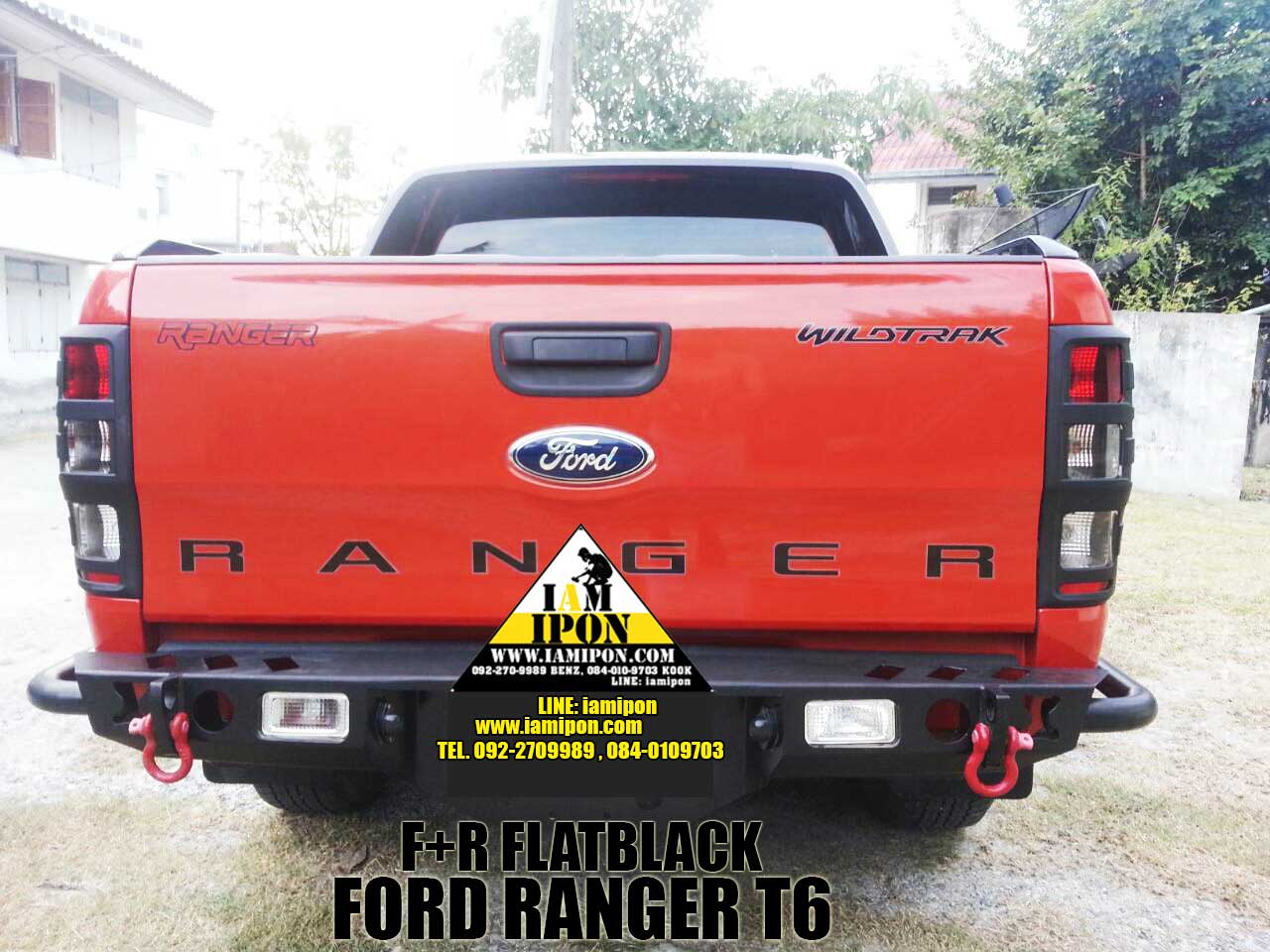 TRAIL LAMP COVER FORD RANGER T6- MC 2012-2015 FLATBLACK ครอบไฟท้ายดำด้านฟอร์ดเรนเจอร์ T6-MC 2012-2015