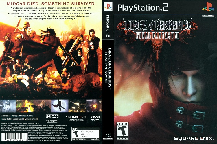 Final Fantasy 7 DIRGE OF CERBERUS [US : DVD5 1 Disc]