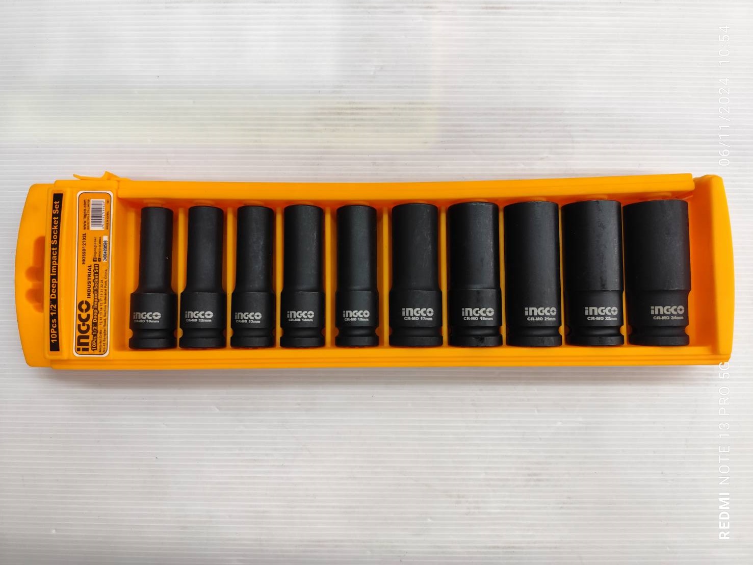 ชุดลูกบ๊อกซ์ลมยาว 1/2 นิ้ว INGCO รุ่น HKISSD12102L