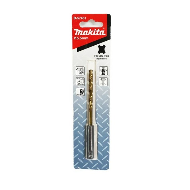 ดอกเจาะเหล็ก HSS-TIN 5.5x123mm.MAKITA SDS-Plus