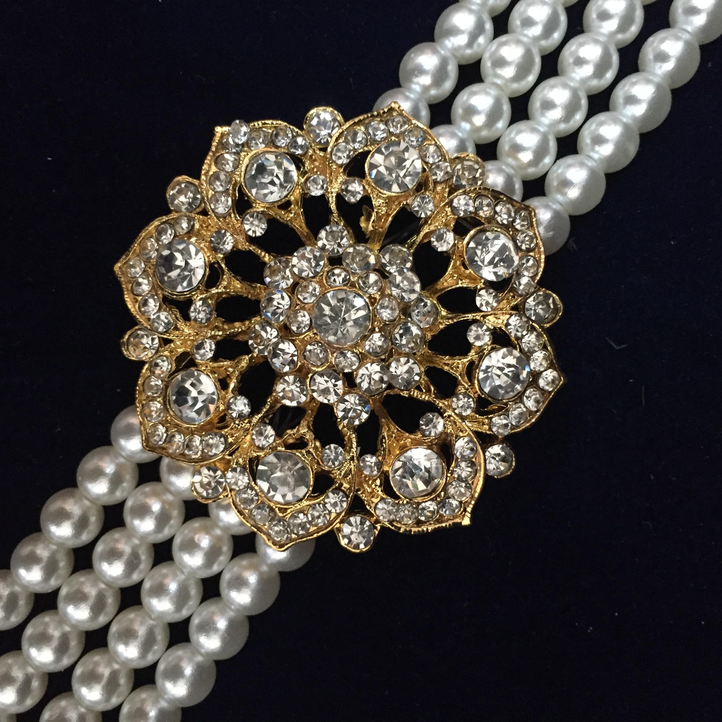 (พร้อมส่ง) เข็มขัดมุก017